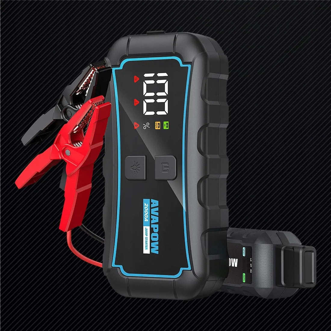 AVAPOW E5 PRO automobilinis užvedimo įrenginys 12000 mAh 2000A 44.4Wh powerbankas