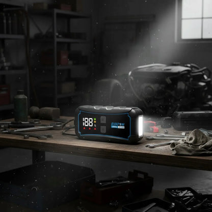 AVAPOW E5 PRO automobilinis užvedimo įrenginys 12000 mAh 2000A 44.4Wh powerbankas