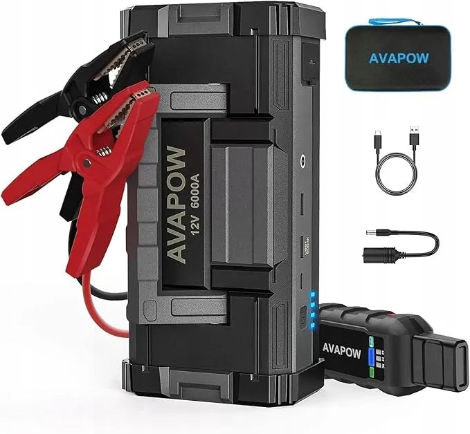AVAPOW T8 MAX profesionalus 6000 A paleidimo įrenginys