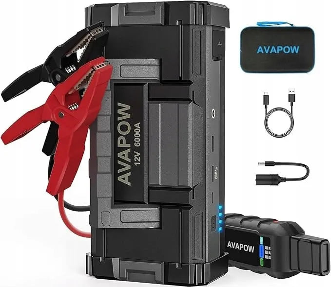AVAPOW T8 MAX profesionalus 6000 A paleidimo įrenginys