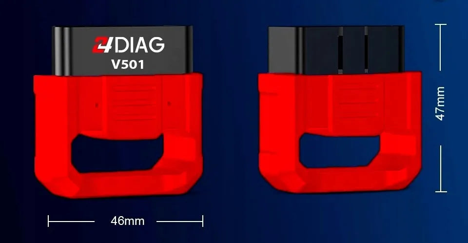 24DIAG V501 ELM327 BLUETOOTH 5.0 OBD2 DIAGNOSTIKOS SĄSAJA iOS ANDROID