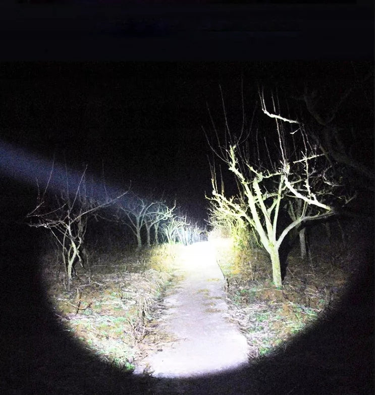 Galingas taktinis LED žibintuvėlis XHP50 ZOOM karinis
