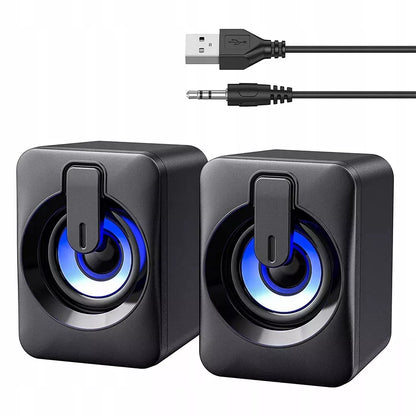 Kompiuterinės kolonėlės PC Sound Box RGB Stereofoninis Mikrofonas HIFI USB