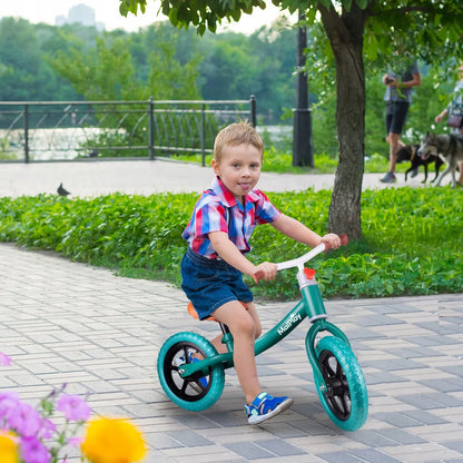 Balansinis dviratukas vaikiškas MalPlay lengvas 12" su EVA putų ratais, žalias
