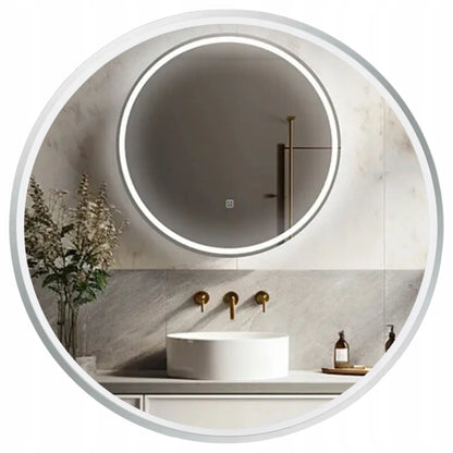 BALNEO LED apšviečiamas 60 cm vonios sieninis ovalus veidrodis SUN