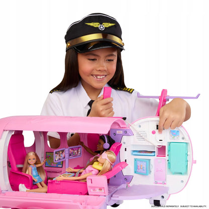 „Barbie“ didelis interaktyvus lėktuvas, 3 žaidimų zonos, priedai ir lėlė Teresa „Dream Besties“