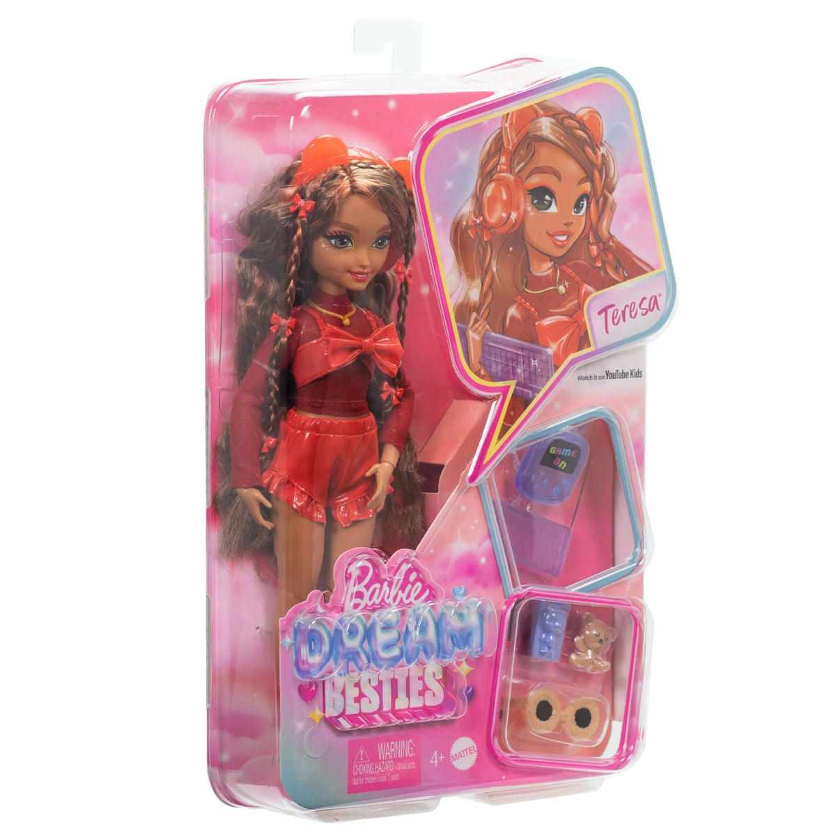 „Barbie“ didelis interaktyvus lėktuvas, 3 žaidimų zonos, priedai ir lėlė Teresa „Dream Besties“