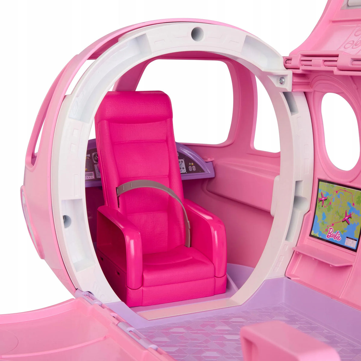„Barbie“ didelis interaktyvus lėktuvas, 3 žaidimų zonos, priedai ir lėlė Teresa „Dream Besties“
