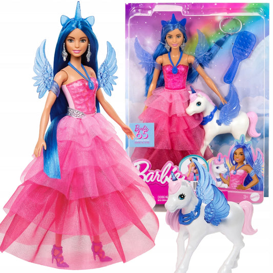 Barbie Sapphire lėlė su sparnuotu vienaragiu ir aksesuarais, 65-mečio proga