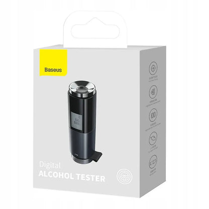 BASEUS CRCX-01 elektroninis nešiojamas alkotesteris be kandiklio, LCD ekranas, USB-C krovimas + laidas