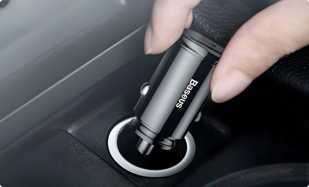 BASEUS galingas greitas automobilinis įkroviklis USB USB-C TYPE-C PD 30W QC 3.0 5A