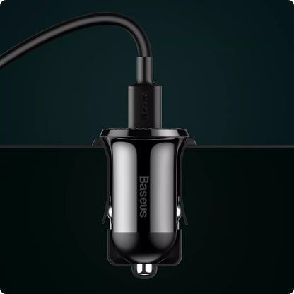 BASEUS greitas galingas automobilinis telefono įkroviklis 2x USB 4.8A 12-24V