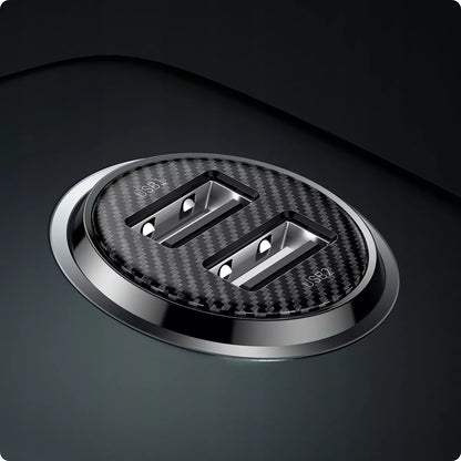 BASEUS greitas galingas automobilinis telefono įkroviklis 2x USB 4.8A 12-24V