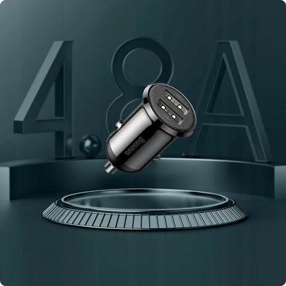BASEUS greitas galingas automobilinis telefono įkroviklis 2x USB 4.8A 12-24V