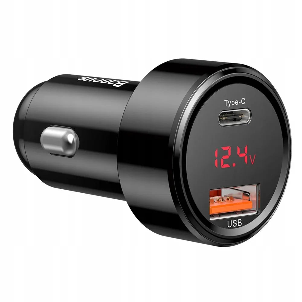 BASEUS greitasis automobilinis įkroviklis telefonui 45W 2x USB 6A QC 3.0 AFC
