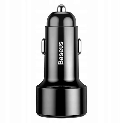 BASEUS greitasis automobilinis įkroviklis telefonui 45W 2x USB 6A QC 3.0 AFC