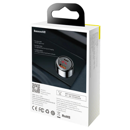 BASEUS greitasis automobilinis įkroviklis telefonui 45W 2x USB 6A QC 3.0 AFC