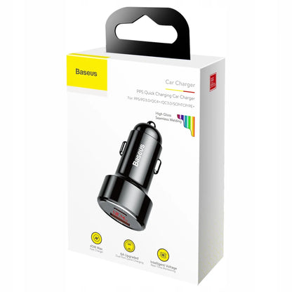 BASEUS greitasis automobilinis įkroviklis telefonui 45W 2x USB 6A QC 3.0 AFC