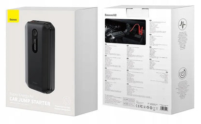 BASEUS išorinė baterija „Jump Starter“ automobilio užvedimui su žibintuvėliu 10000mAh + laidai