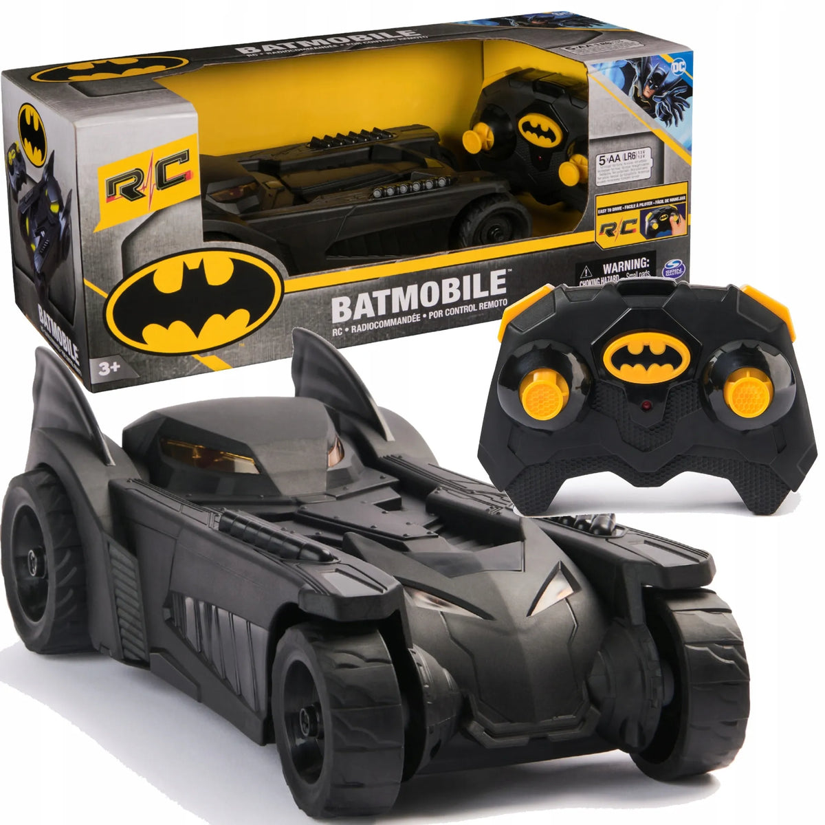 BATMAN BATMOBILE nuotoliniu būdu valdomas automobilis, DC Comics, RC, 23 cm, šviesa ir garsas