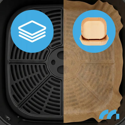 Becukrė gruzdintuvė MalTec AirFryer 8L 2000W su stebėjimo langeliu ir kepimo popieriumi