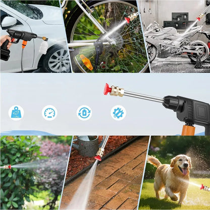 BEDEE 21 V belaidė aukšto slėgio plovykla automobiliui su 2 baterijomis, 22 bar