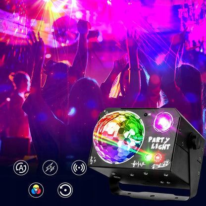 Bėgantis šviesos efektas diskotekai, RGB LED projektorius vakarėliams