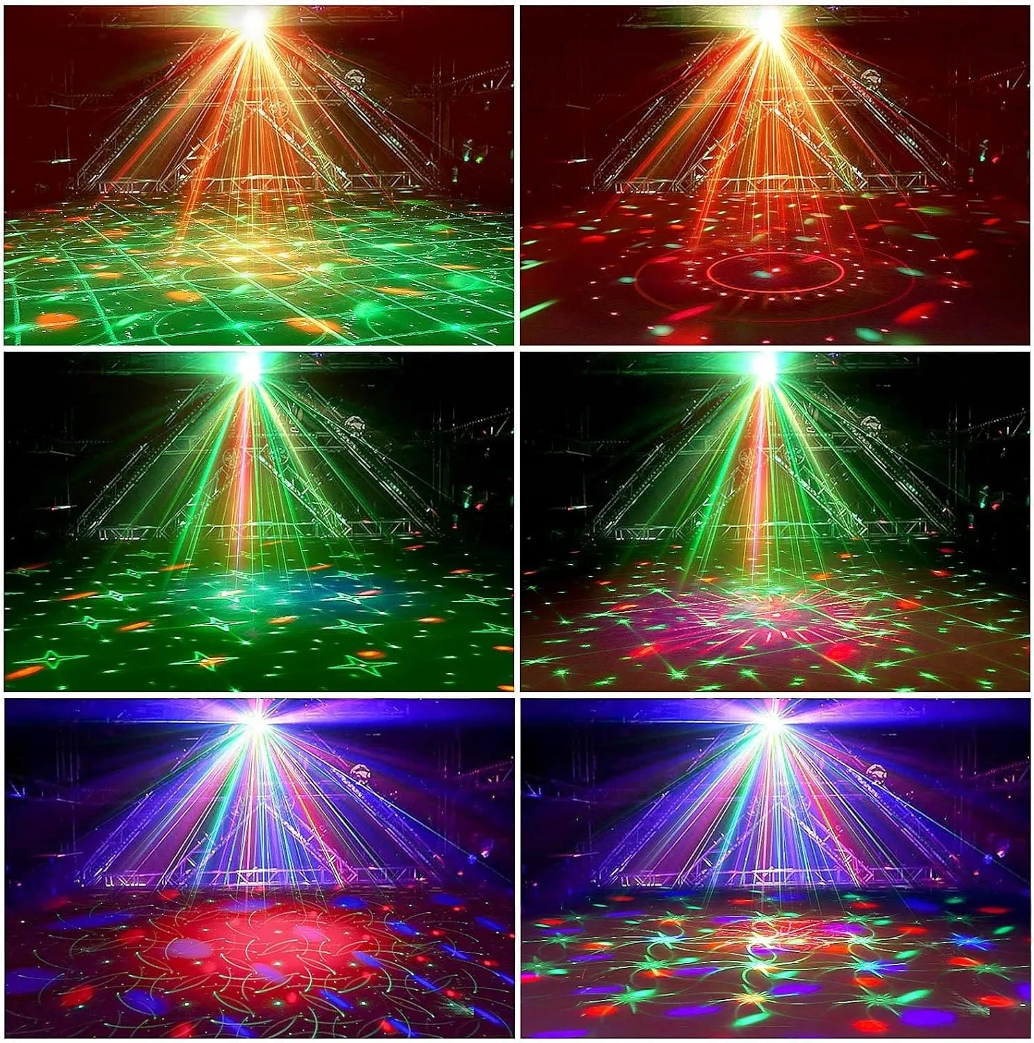 Bėgantis šviesos efektas diskotekai, RGB LED projektorius vakarėliams