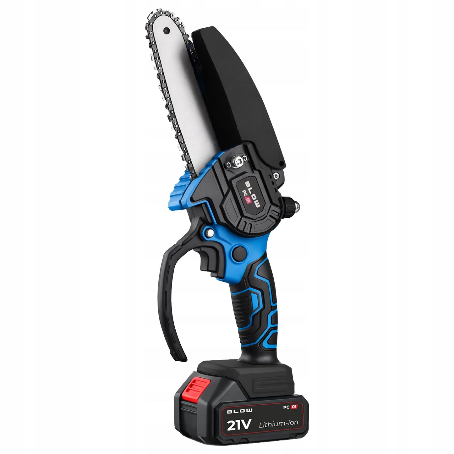Belaidė akumuliatorinė grandininė šakų pjovimo mašina 1000W 8" 6" 2x 21V akumuliatoriai