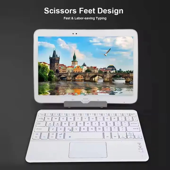 Belaidė Bluetooth klaviatūra su jutikliniu kilimėliu SLIM telefonui planšetei iPad