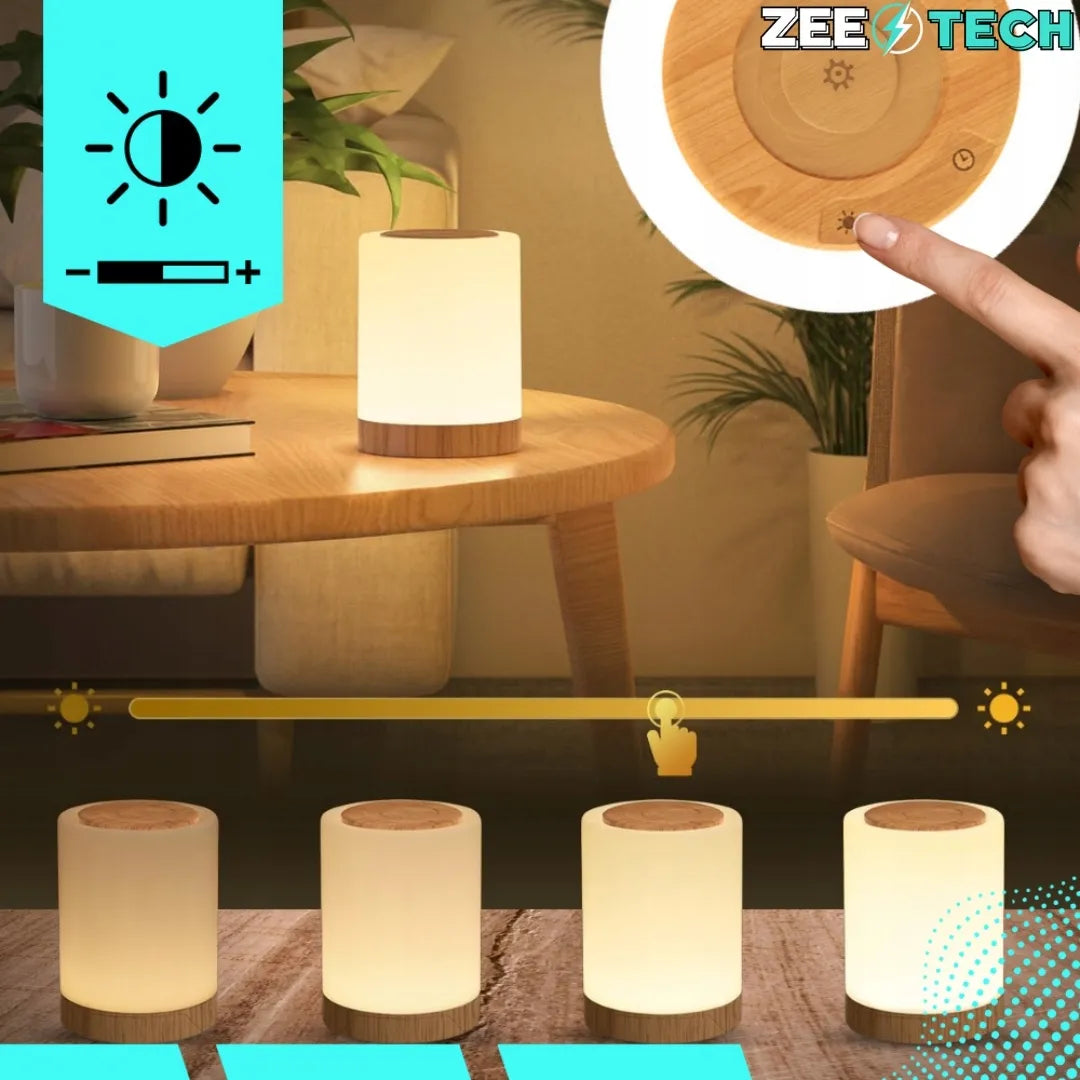 Belaidė LED Naktinė Lempa su RGB ir Liečiamu Valdymu