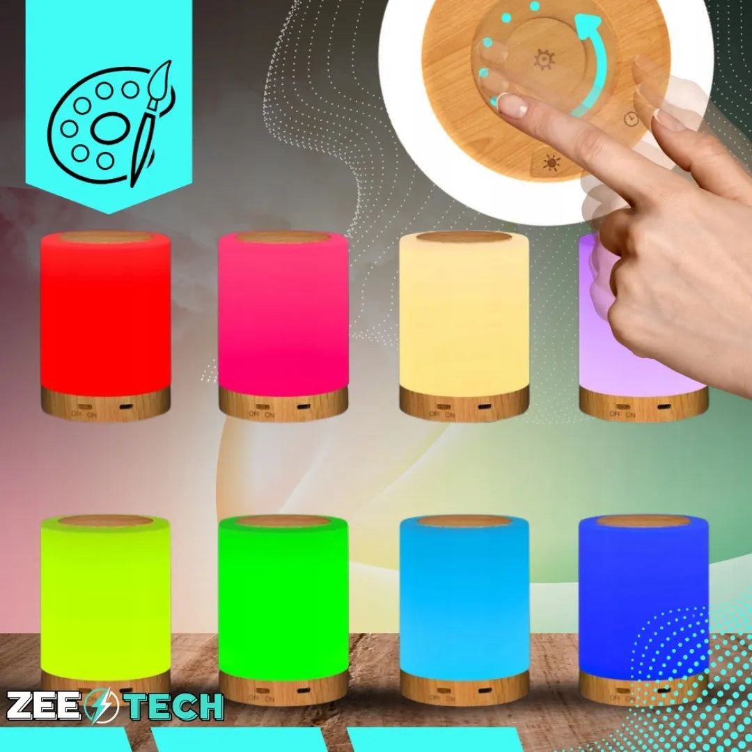 Belaidė LED Naktinė Lempa su RGB ir Liečiamu Valdymu