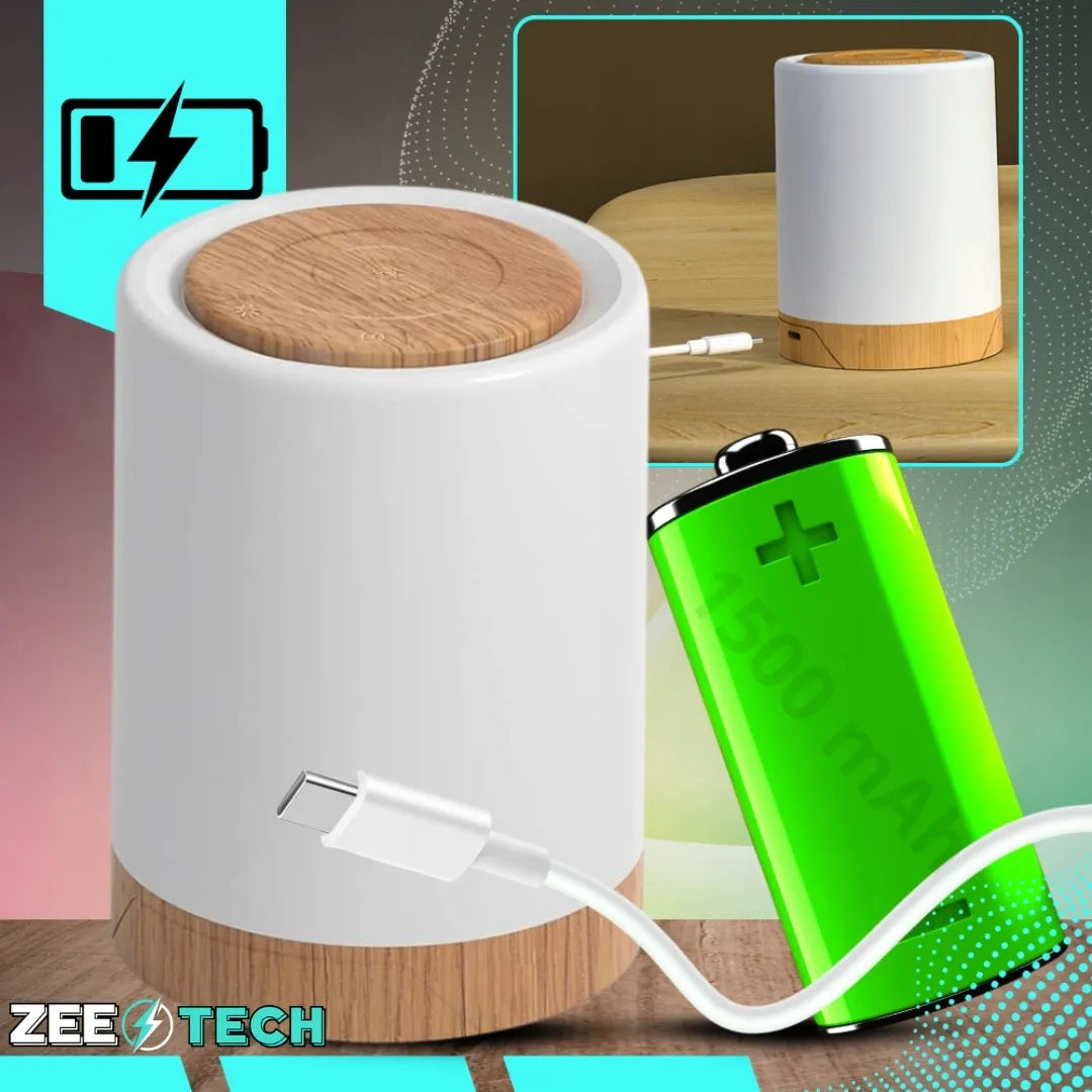 Belaidė liečiama LED naktinė lemputė miegamajam su RGB šviesa ir reguliuojamu ryškumu