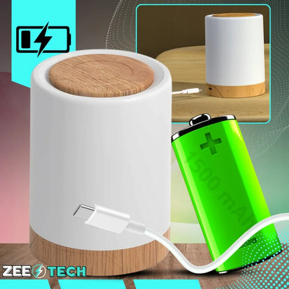 Belaidė liečiama LED naktinė lemputė miegamajam su RGB šviesa ir reguliuojamu ryškumu