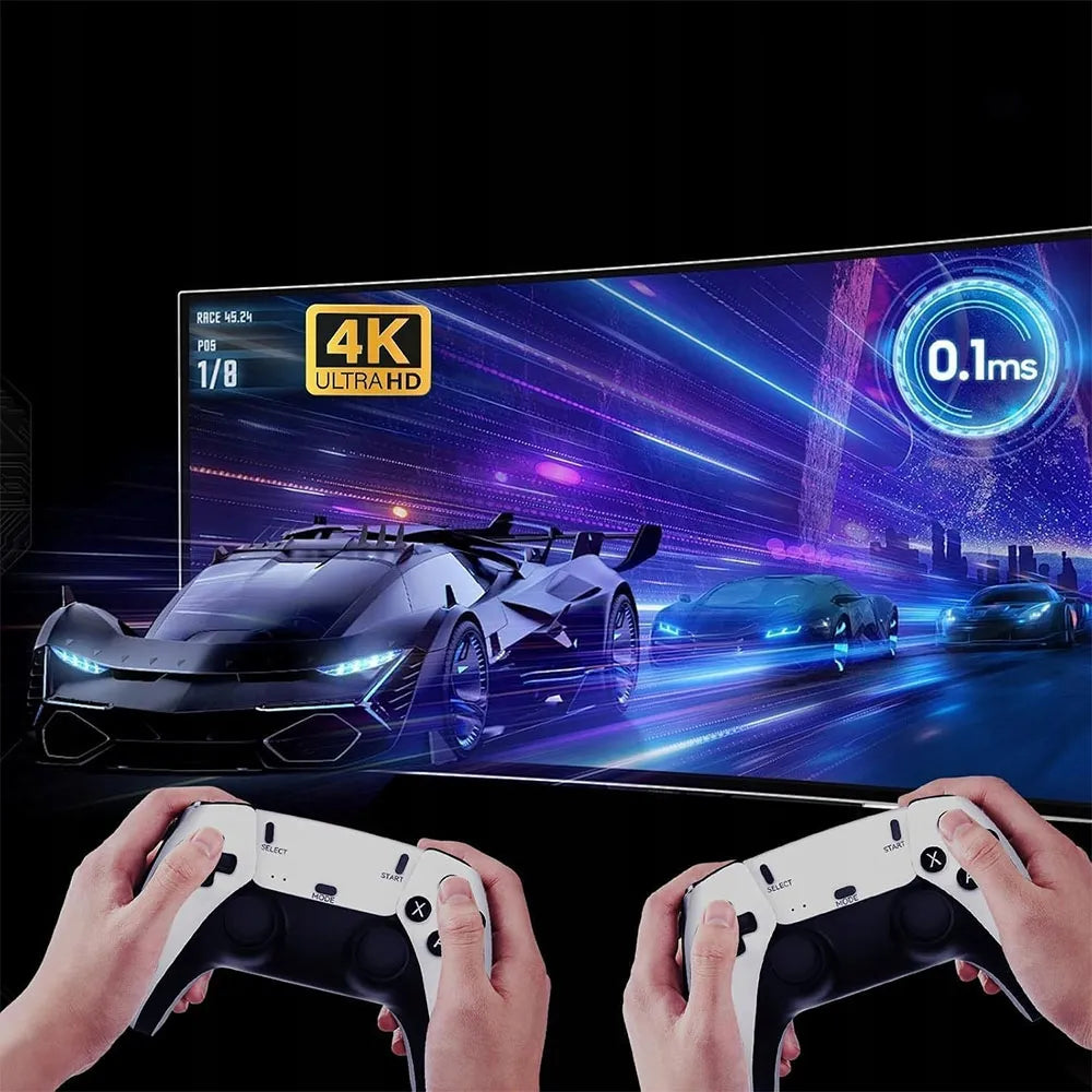 Belaidė retro žaidimų konsolė, TV HDMI, 20000 žaidimų, 2 valdikliai, Game Stick 4K
