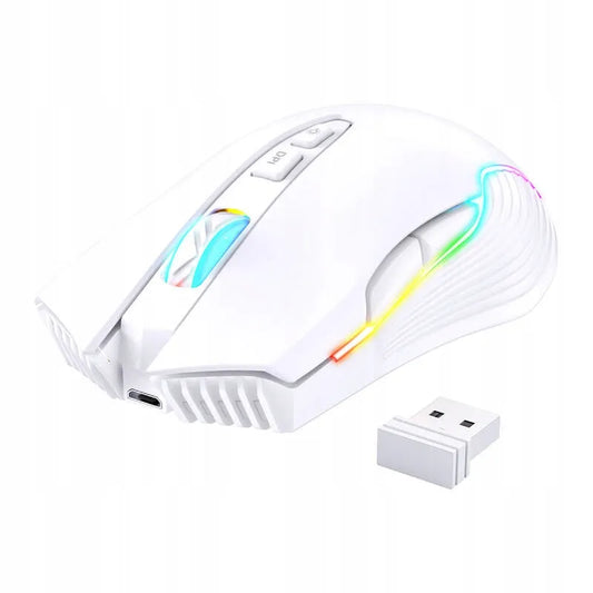 Belaidė žaidimų pelė Onikuma CW905 3600 DPI, balta