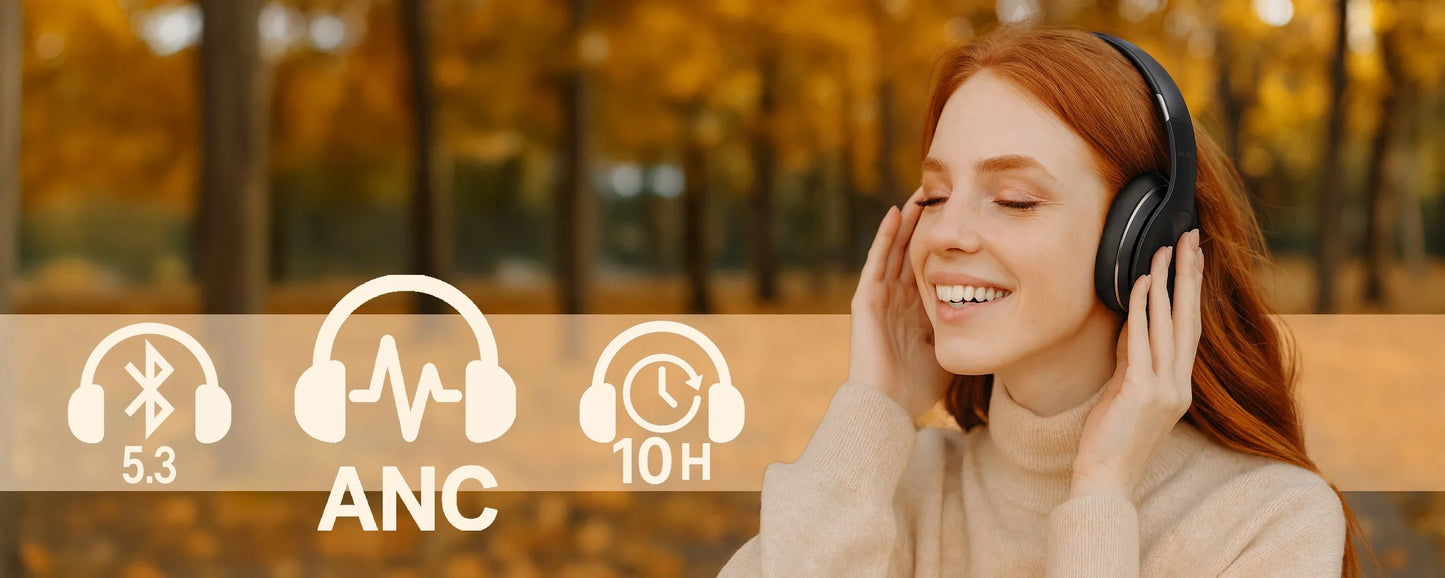 Belaidės ausinės BLOW BTX700 ANC su mikrofonu ir Bluetooth