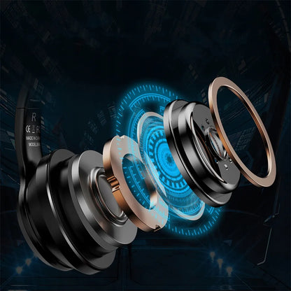 Belaidės ausinės ONIKUMA B90 su mikrofonu, RGB apšvietimu ir katės ausytėmis, USB-C