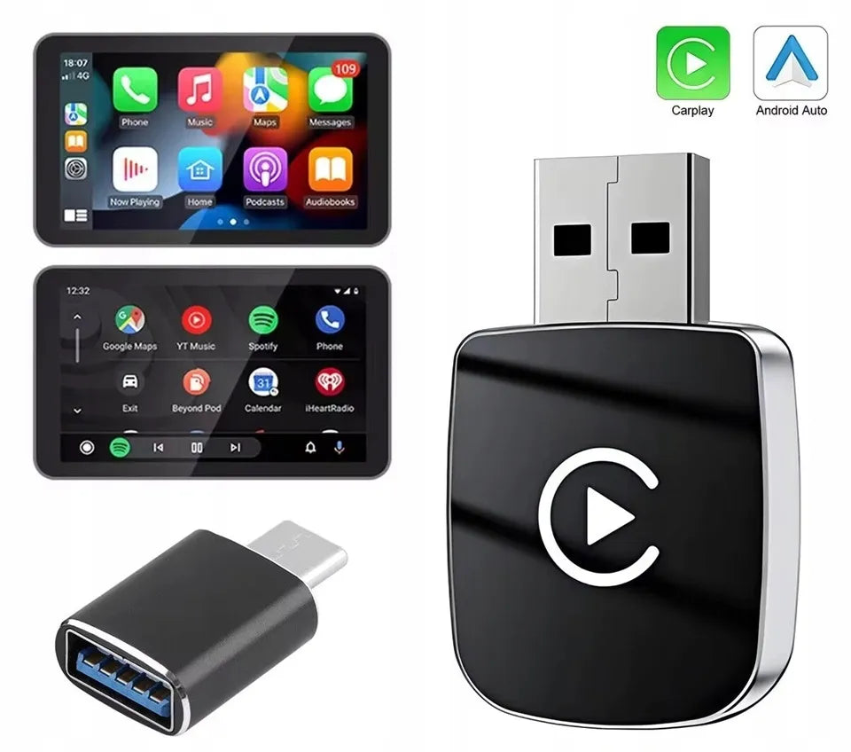 Belaidis Android Auto CarPlay 2in1 adapteris iPhone USB USB-C