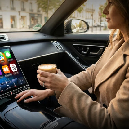 Belaidis Android Auto ir CarPlay adapteris WiFi 6 Dual Phone 2in1 USB-C