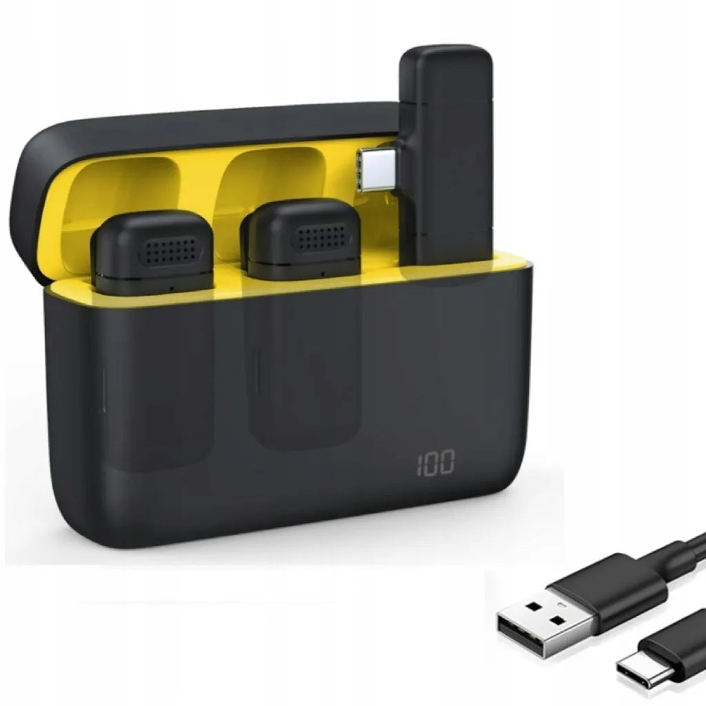 Belaidis atlapo mikrofonas įrašymui su USB-C jungtimi, skirtas iPhone, 2 vnt.