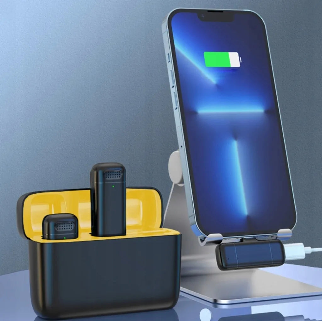Belaidis atlapo mikrofonas įrašymui su USB-C jungtimi, skirtas iPhone, 2 vnt.