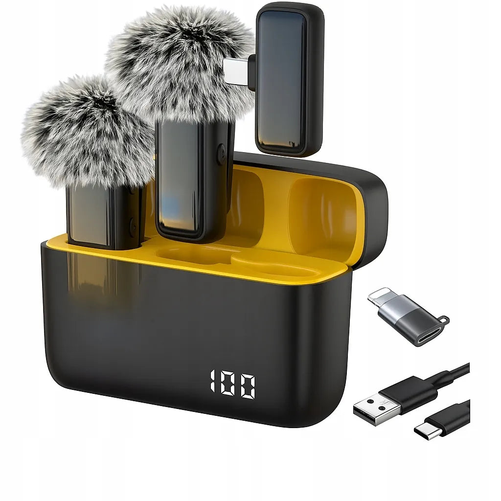 Belaidis atlapo mikrofonas, skirtas įrašymui su USB-C jungtimi, iPhone X2