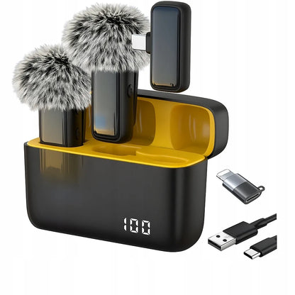 Belaidis atlapo mikrofonas, skirtas įrašymui su USB-C jungtimi, iPhone X2