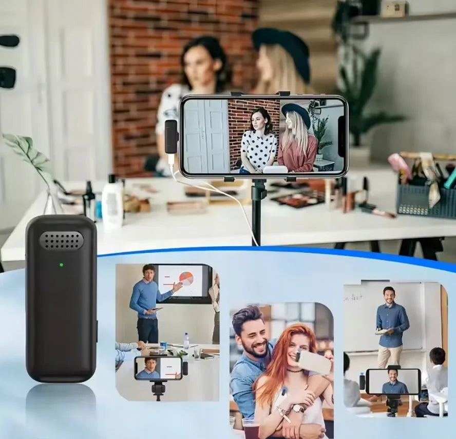 Belaidis atlapo mikrofonas, skirtas įrašymui su USB-C jungtimi, iPhone X2