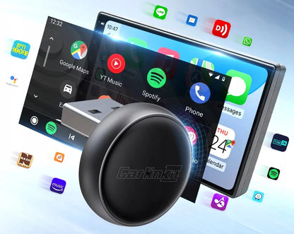 Belaidis automobilinis siųstuvas Carlinkit Mini Ultra 3, skirtas Apple CarPlay ir Android Auto