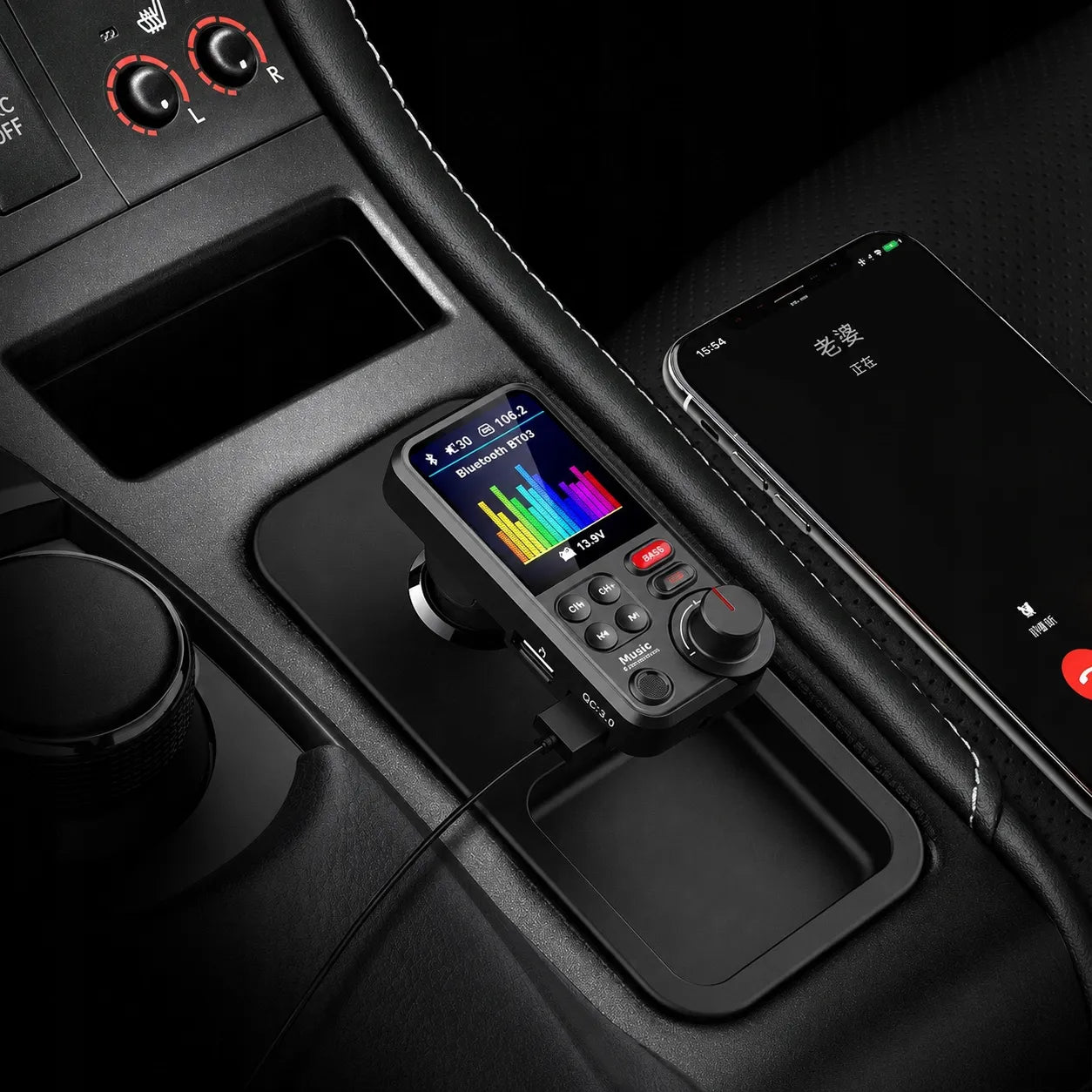 Belaidis automobilinis siųstuvas MP3 MP4 grotuvas AKAI FMT-93BT