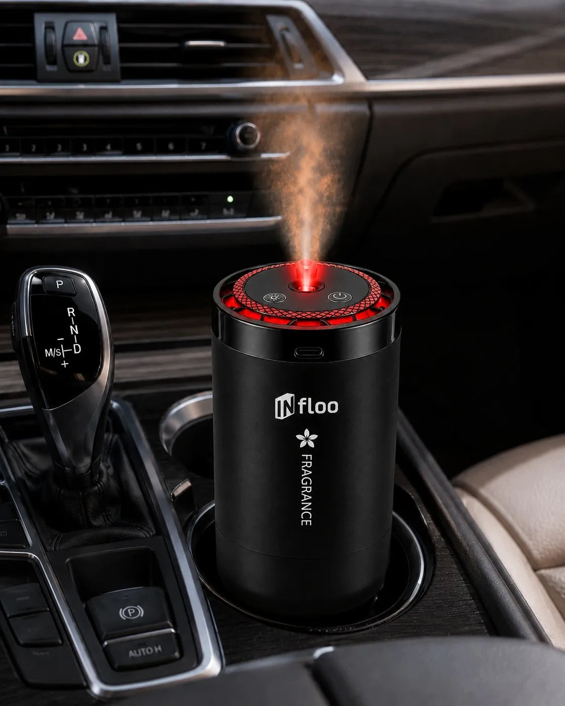 Belaidis automobilio aromato difuzorius INFLOO C5 MAX su oro drėkinimo funkcija