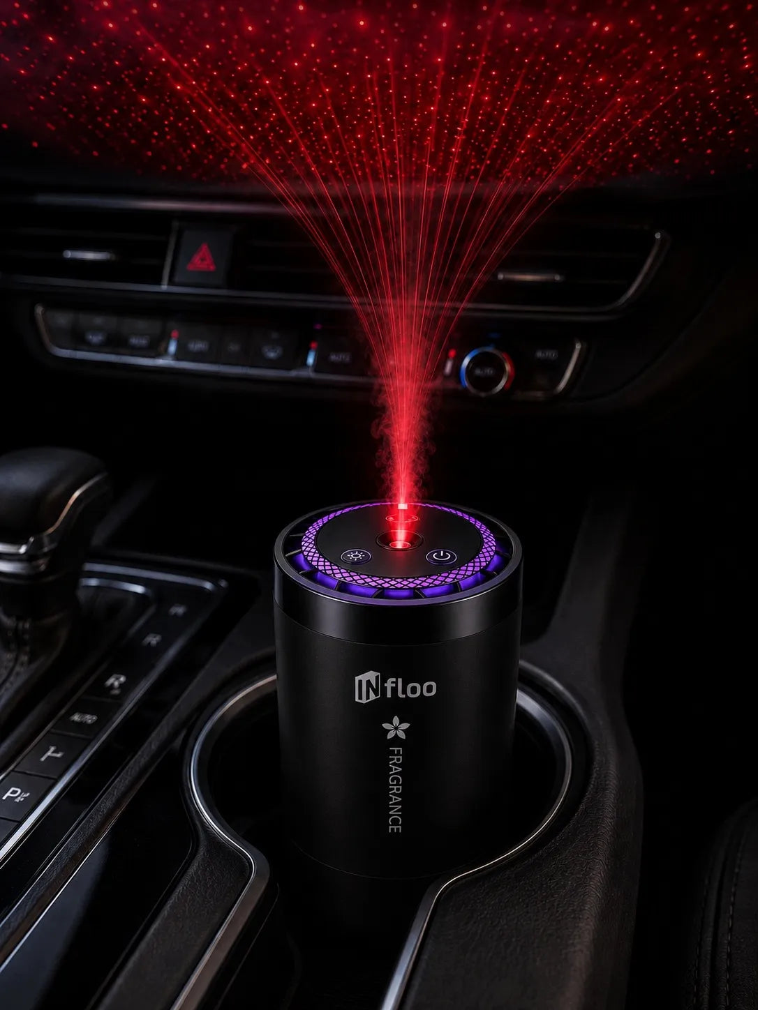 Belaidis automobilio aromato difuzorius INFLOO C5 MAX su oro drėkinimo funkcija