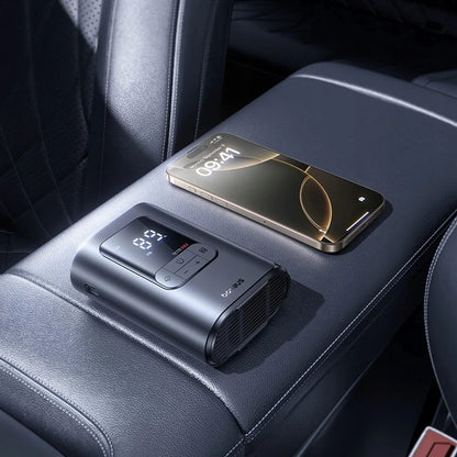 Belaidis automobilių kompresorius – Baseus 82W siurblys automobilių, dviračių ir motociklų padangoms